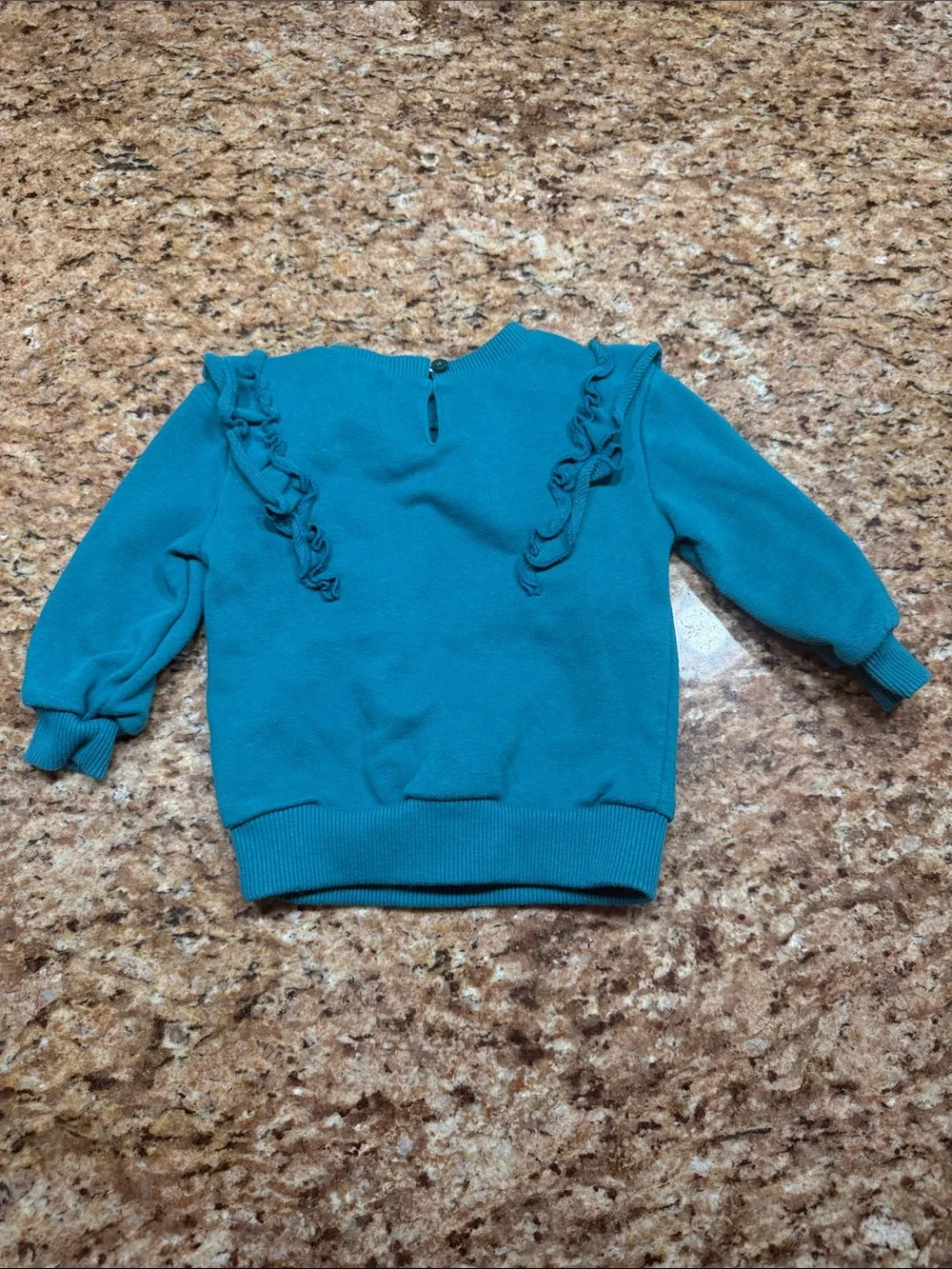 Bundle of baby girls 3 pullover sweaters. one bodysuit and one shirt - 12 months